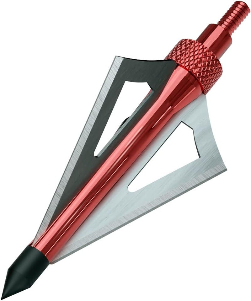 Sinbadteck Hunting Broadheads, 12PK 3 Blades Archery Broadheads 100 Grain Screw-in Arrow Heads Arrow Tips Compatible with Traditional Bows and Compound Bow - Image 2